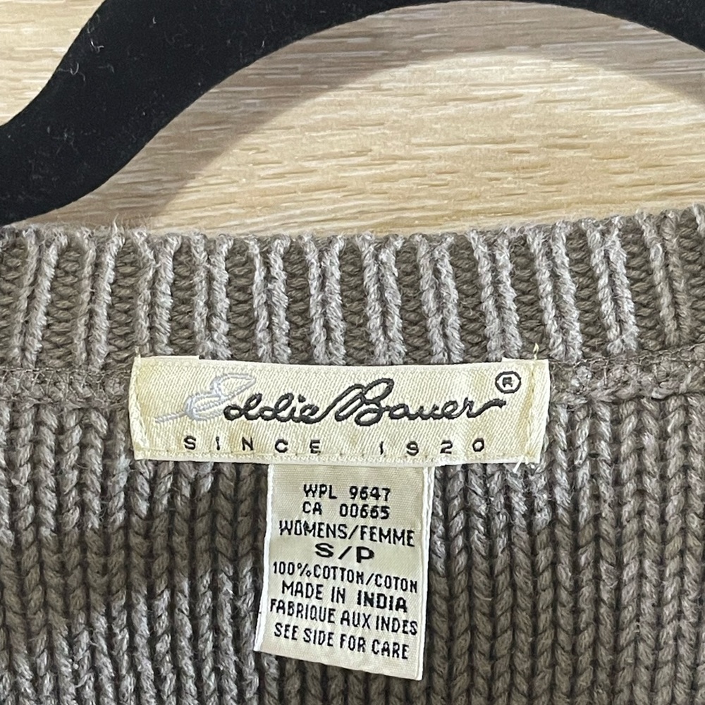 Eddie Bauer women’s pull over sweater gray/small - Picture 7 of 7